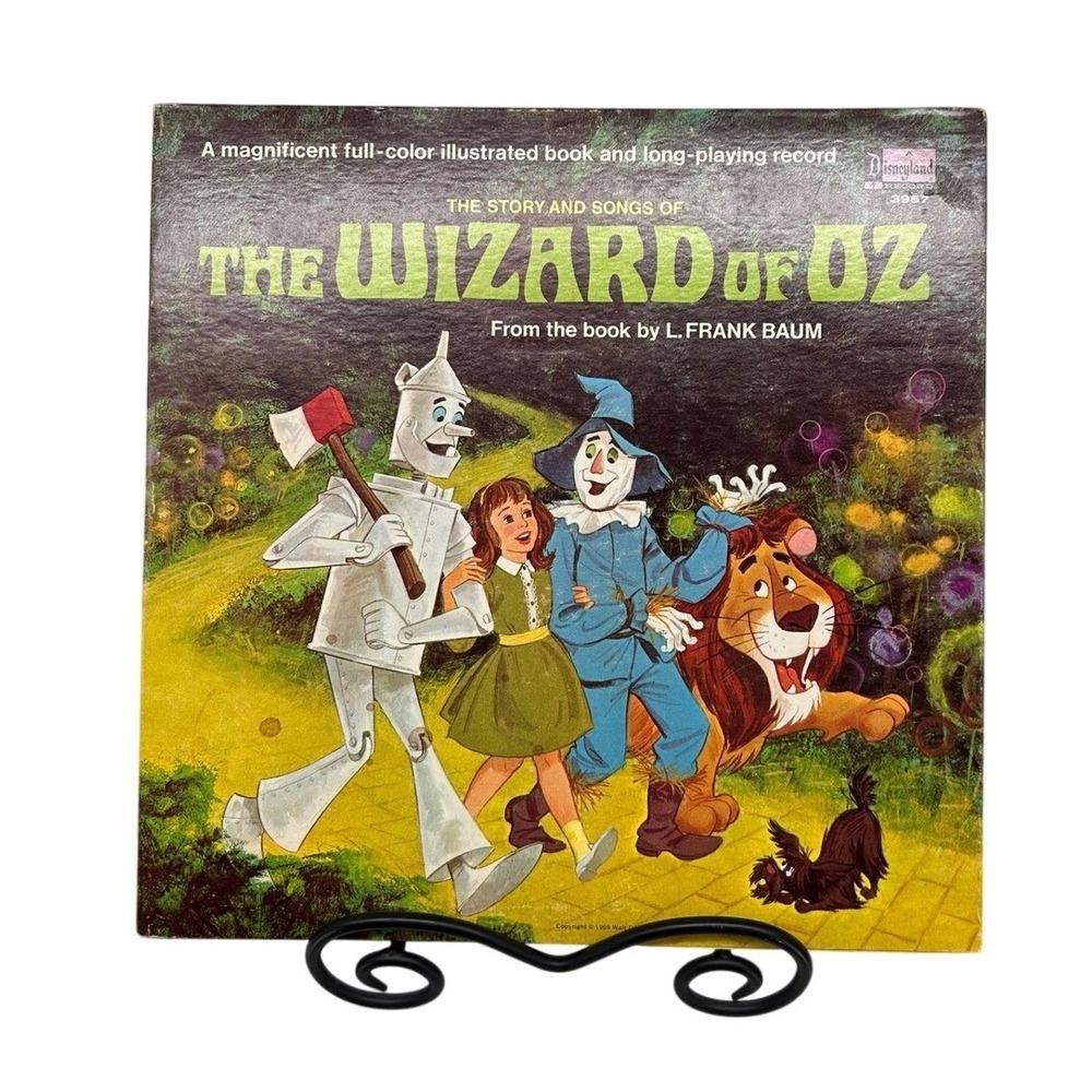 The Story and Songs of The Wizard of Oz Disneyland Vinyl Record Book and LP 1969